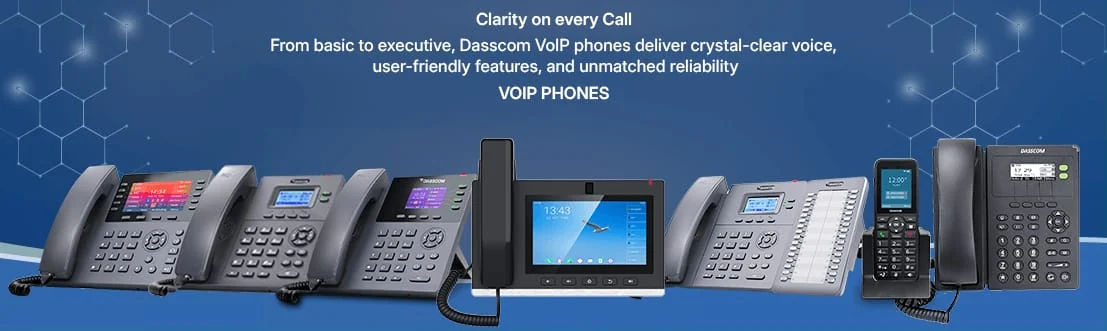 Dasscom VoIP telephone models banner